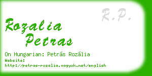 rozalia petras business card