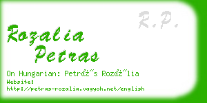 rozalia petras business card